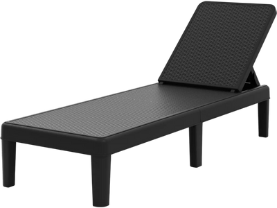 Costway Outdoor Chaise Lounge Chair Waterproof Rattan Textured PP 330 lbs 831694572 New