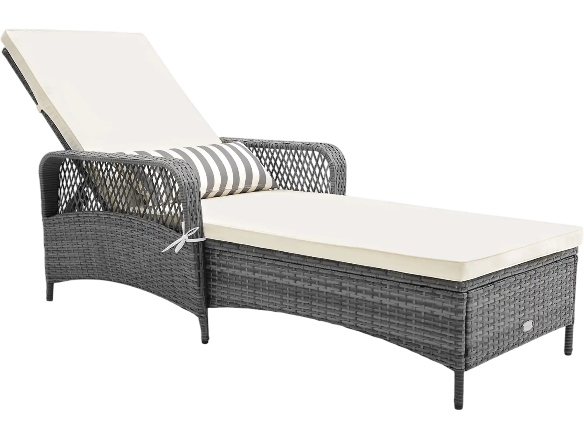 Costway Outdoor Patio Chaise Lounge Recliner 6-Level Backrest 20931030 New