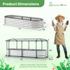 Outdoor color steel raised garden bed with greenhouse cover, dimensions 71" x 24" x 30", ideal for seasonal planting.
