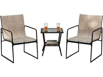 Costway Outdoor Patio Dining Chairs Set of 2 Brown 695831472 New
