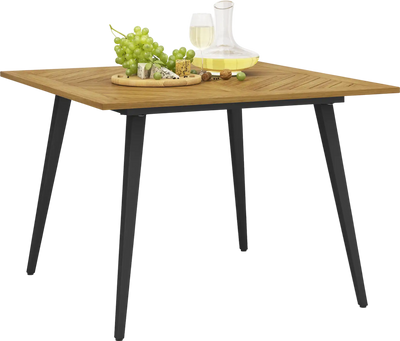 Costway 4-Person Acacia Wood Outdoor Patio Dining Table 73549628 New