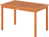 Outdoor Dining Table for 4-6 People 48 Inches Wood Rectangular Patio Table