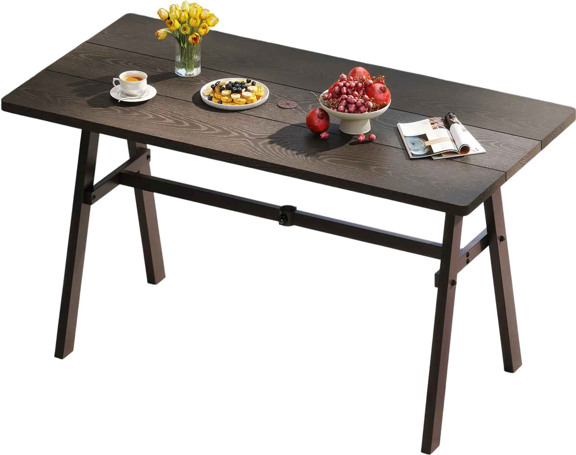 Costway Outdoor Patio Dining Table for 6 w/ 1.93