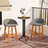 Outdoor Faux Rattan Bar Chairs Set of 2 with Ergonomic Backrests and Footrests-Gray - Gallery View 1 of 9