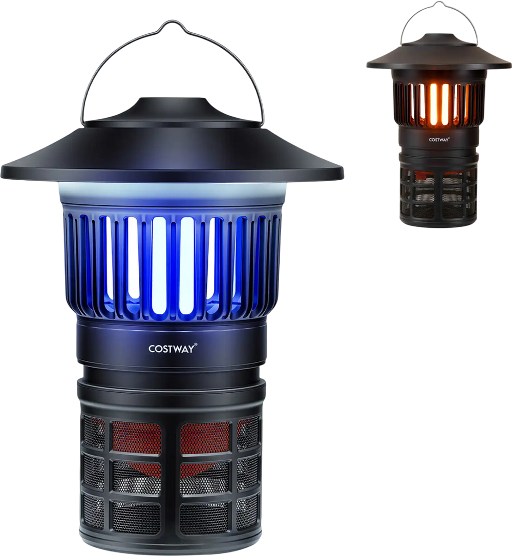 Outdoor Fly Trap with Light Rechargeable Electric Bug Catcher and Killer