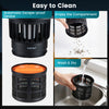 Close-up of the outdoor fly trap's removable compartment, showcasing easy cleaning and maintenance features.