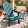Outdoor Folding Adirondack Chair with Cup Holder and 5-Level Backrest-Green - Gallery View 1 of 9