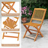 Outdoor folding chair featuring a sturdy X-shaped structure and slatted seat, ideal for picnics and dining.