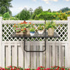 Outdoor folding hanging table with a black metal frame, perfect for saving space and enhancing your outdoor area.