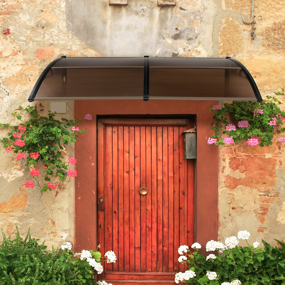Outdoor Front Door Patio Overhang Awning for Sunlight Rain Snow Wind Protection-78 x 35 Inch - Gallery View 1 of 10