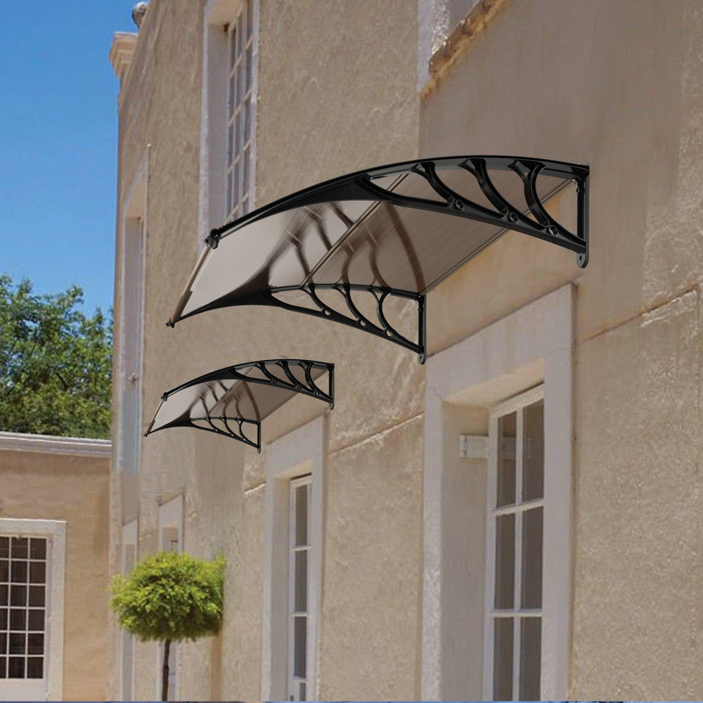 Outdoor Front Door Patio Overhang Awning for Sunlight Rain Snow Wind Protection-40 x 40 Inch - Gallery View 1 of 10