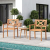 Outdoor Garden Acacia Wood Patio Dining Chairs for Porch-Set of 2 - Gallery View 1 of 9