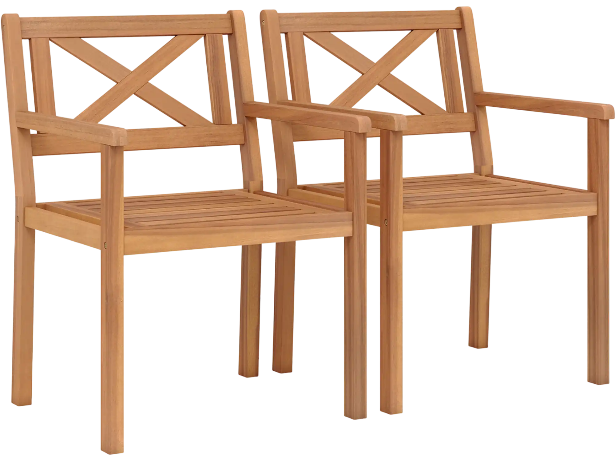Costway Outdoor Patio Garden Acacia Wood Dining Chairs 18432019 New