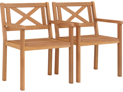 Costway Outdoor Patio Garden Acacia Wood Dining Chairs 18432019 New