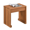 Single-person outdoor garden bench with solid wooden frame, featuring a rustic design and compact size for versatile.