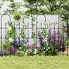Outdoor garden rose arch trellis made of PE-coated metal, supporting climbing plants with elegant design and sturdy.