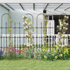 Outdoor garden rose arch trellis made of PE-coated metal, supporting climbing plants with decorative design and sturdy.