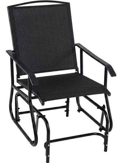 Costway Outdoor Patio Glider Chair Metal Frame Armrests 29588059 New