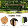 47-inch outdoor chair with slatted HDPE seat and protective foot cover, perfect for patio or garden seating.