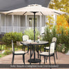 Outdoor Heavy Duty Market Umbrella with Crank Handle and 8 Sturdy Ribs-Beige - Gallery View 1 of 10