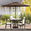 Outdoor Heavy Duty Market Umbrella with Crank Handle and 8 Sturdy Ribs-Brown - Gallery View 1 of 10