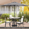 Outdoor Heavy Duty Market Umbrella with Crank Handle and 8 Sturdy Ribs-Gray - Gallery View 1 of 10