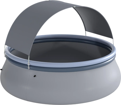 Costway Inflatable Swimming Pool w/ Sunshade Canopy 92911303 New