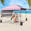 10 x 17.6 Feet Outdoor Instant Pop-up Canopy Tent with Dual Half Awnings-Pink - Gallery View 1 of 9