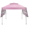 Pink 10 x 17.6 feet outdoor instant pop-up canopy tent with dual side awnings for sun protection at events and.