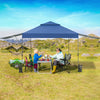 10 x 17.6 Feet Outdoor Instant Pop-up Canopy Tent with Dual Half Awnings-Blue - Gallery View 1 of 10