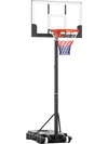 Portable adjustable basketball hoop system with shatterproof backboard, height 3.3-7 ft, suitable for kids and outdoor.