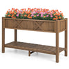 Wooden garden planter with vibrant flowers, part of the Outdoor Living Ultimate 6-in-1 Combo Set for versatile outdoor.
