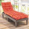 Outdoor Lounge Chaise Cushion with String Ties for Garden Poolside-Red - Gallery View 1 of 10