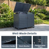 Outdoor metal garbage bin storage shed for 2 trash cans, featuring convenient handles and premium metal hinges for easy.