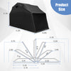 Black outdoor motorcycle shelter dimensions, featuring waterproof 600D Oxford fabric and sturdy construction for.