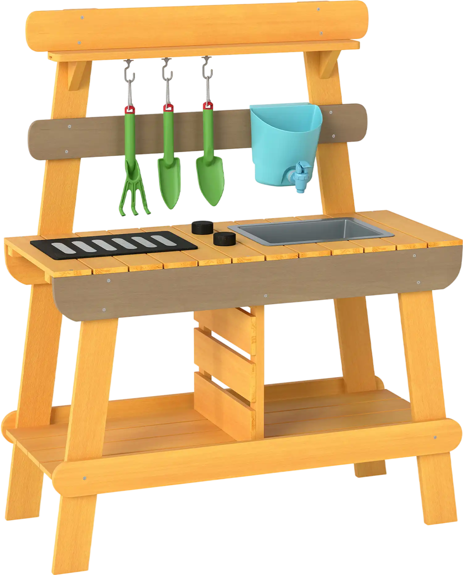 Costway Kids Outdoor Wooden Mud Play Kitchen 31859970 New