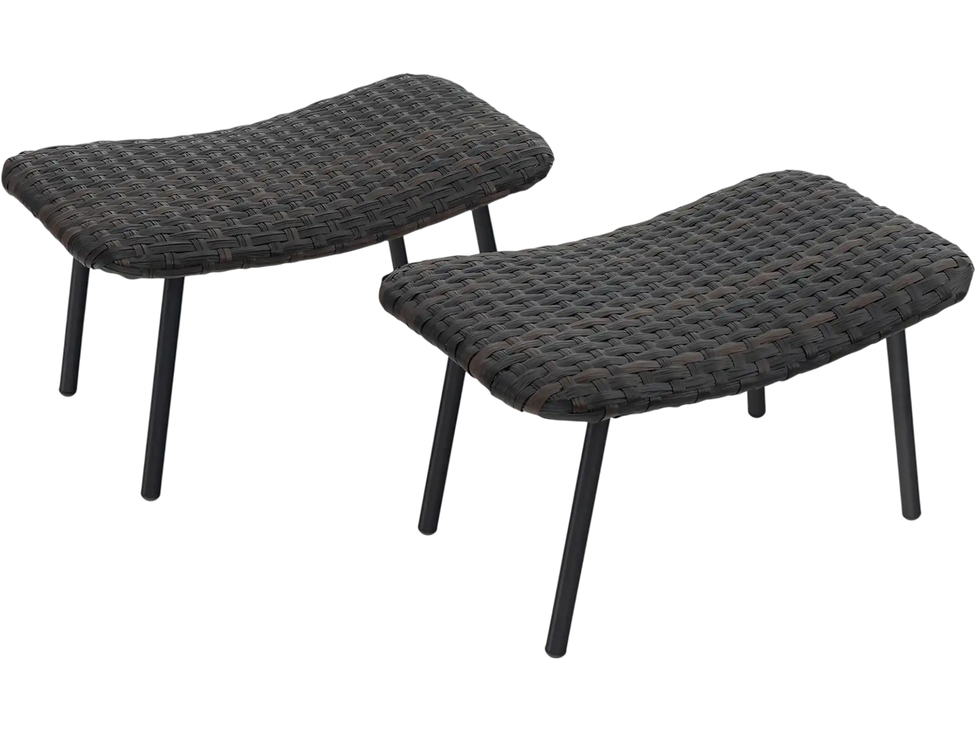 Costway All-Weather Outdoor Patio Ottoman Footrest Seats Set 25794168 New