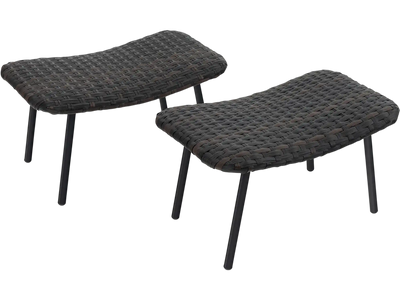 Costway All-Weather Outdoor Patio Ottoman Footrest Seats Set 25794168 New