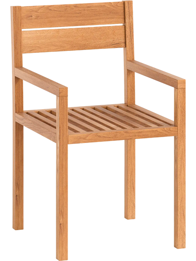 Costway Teak Wood Outdoor Patio Dining Armchair 958461327 New