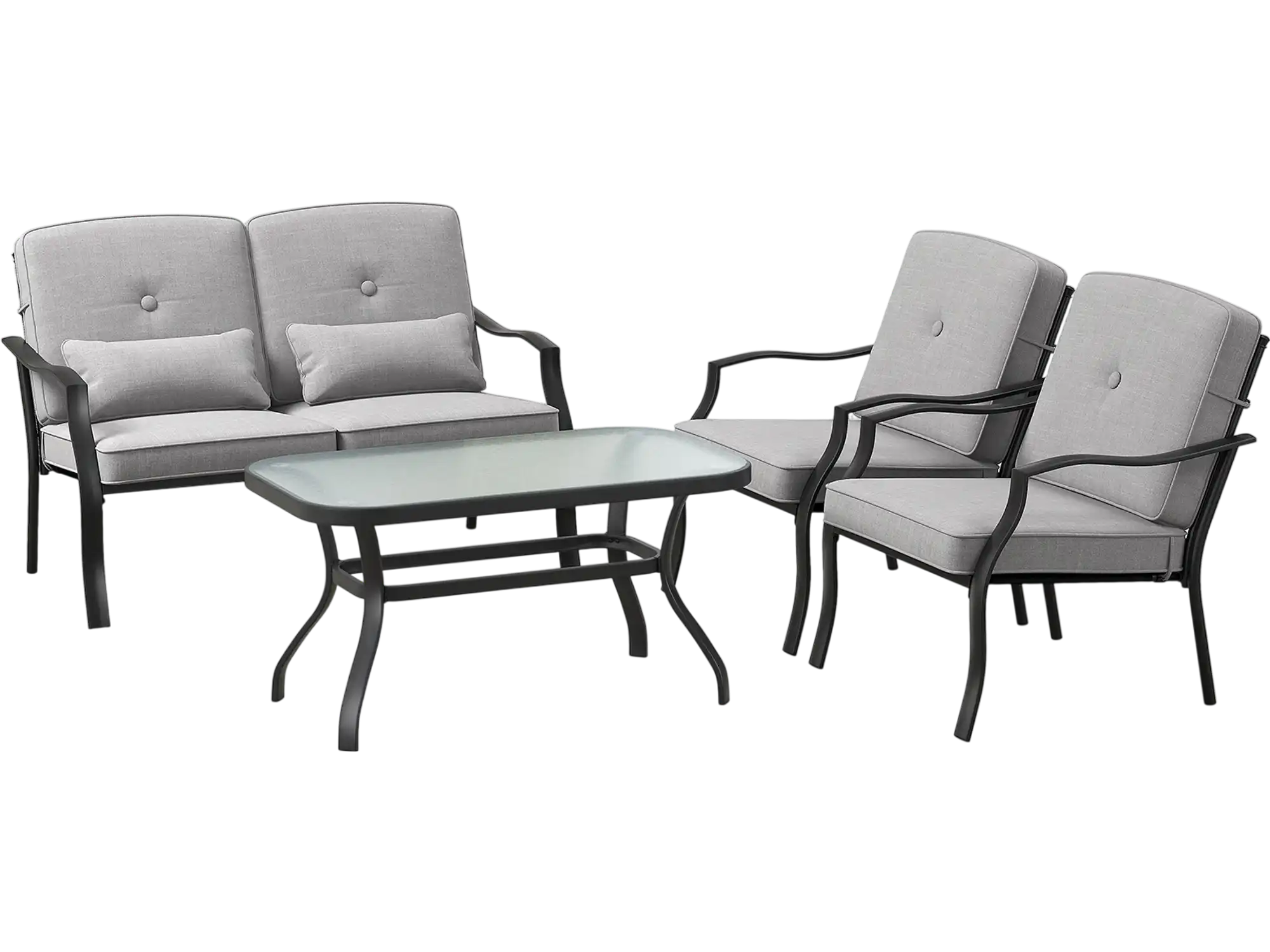 Costway 4-Pc Outdoor Patio Conversation Set Cushions Pillows 62789314 New