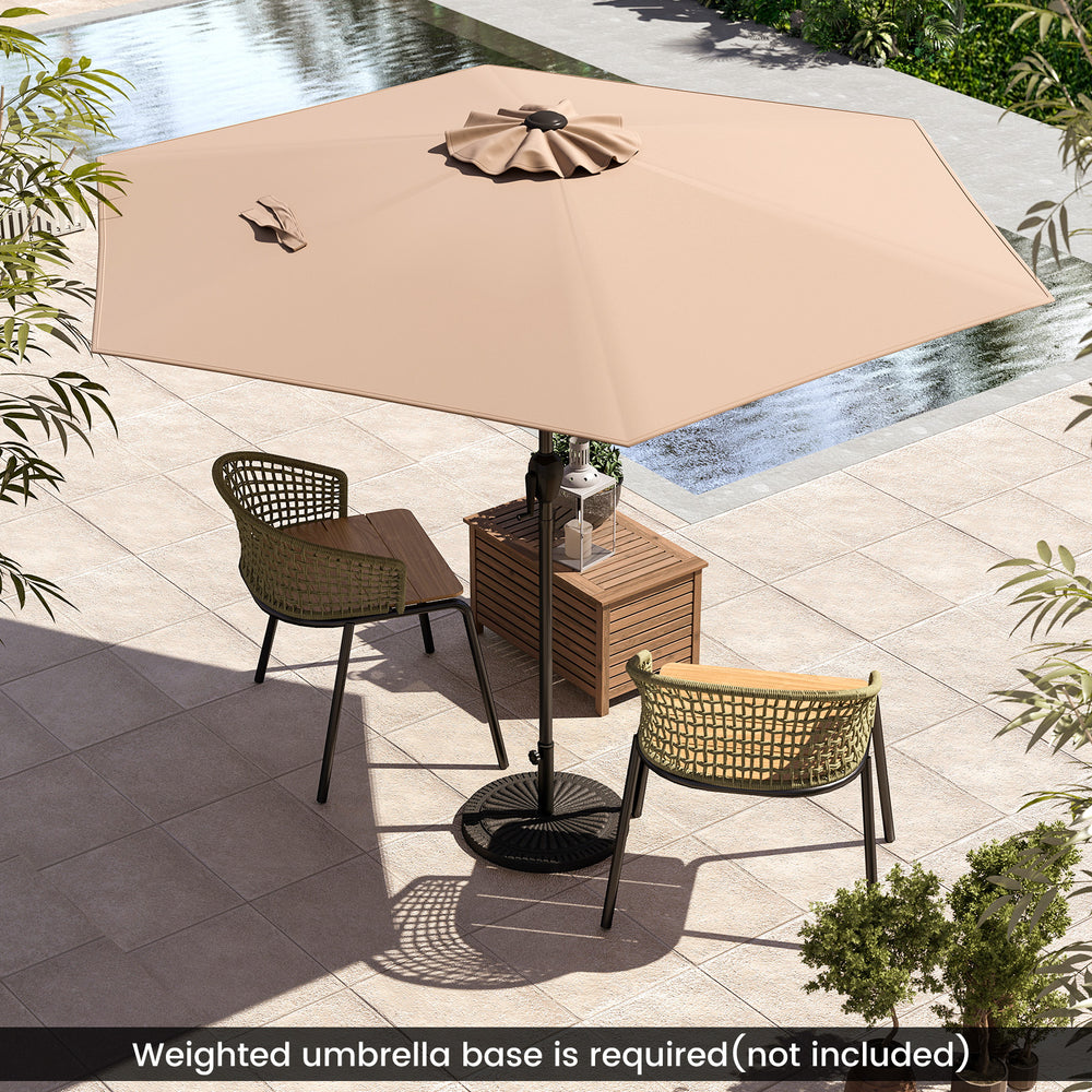 7.5 feet Outdoor Patio Heavy Duty Market Umbrella with Push Button Tilt-Tan - Gallery View 1 of 10