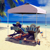 6.6 x 6.6 Feet Outdoor Pop-up Canopy Tent with Roller Bag-Pink - Gallery View 1 of 12