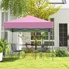 6.6 x 6.6 Feet Outdoor Pop-up Canopy Tent with UPF 50+ Sun Protection-Pink - Gallery View 1 of 10