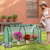 Outdoor Portable Mini Greenhouse with PE Cover and Zippered Door for Vegetables-Green - Gallery View 1 of 8