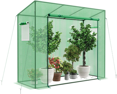 Costway Outdoor Portable Walk-in Greenhouse PE Cover Roll-up Zipper Door 61632961 New