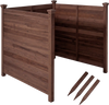 Outdoor privacy air conditioner fence in brown fir wood, designed to conceal units and enhance backyard aesthetics.