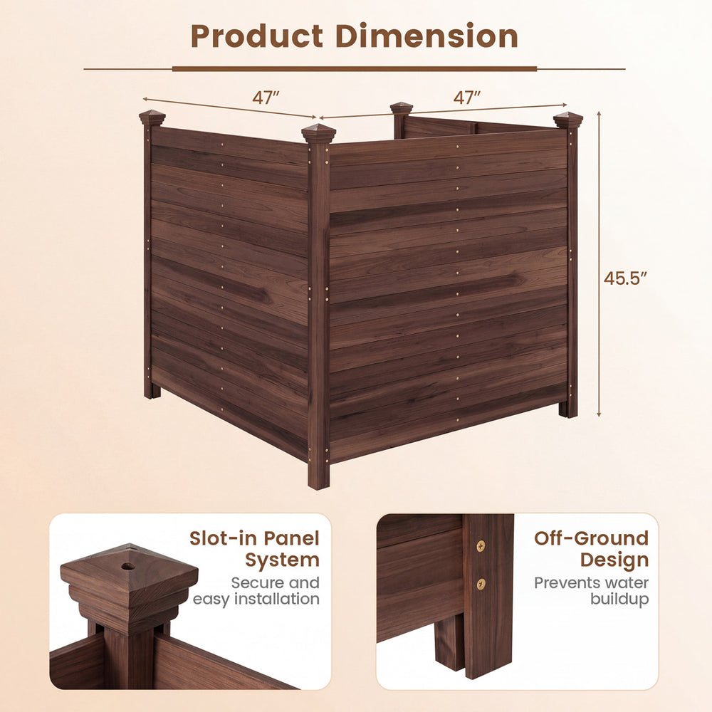 Outdoor privacy air conditioner fence made of fir wood, featuring a slot-in panel system and off-ground design for durability.