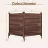 Outdoor privacy air conditioner fence made of fir wood, featuring dimensions of 47" x 47" x 45.5" for backyard concealment.