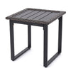 Outdoor Rattan Side Table with Slatted Tabletop and PE Rattan Finish-1 Piece - Gallery View 1 of 2