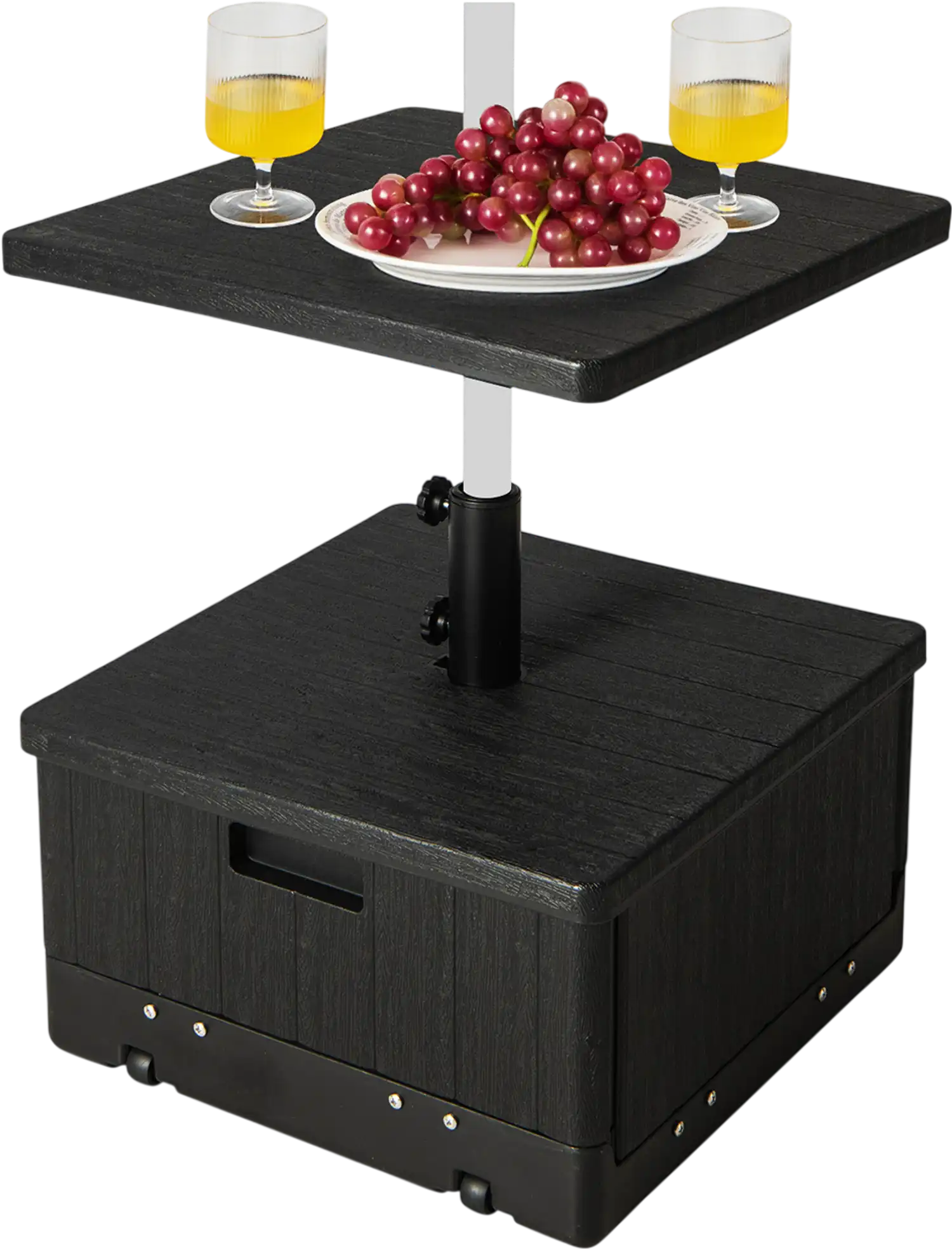 Costway 175 lbs Outdoor Fillable Umbrella Base with Table Tray 856297431 New